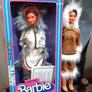 🆕 Eskimo Barbie 1981 & 1996 Inuit Arctic Alaskan Barbie Set Bundle